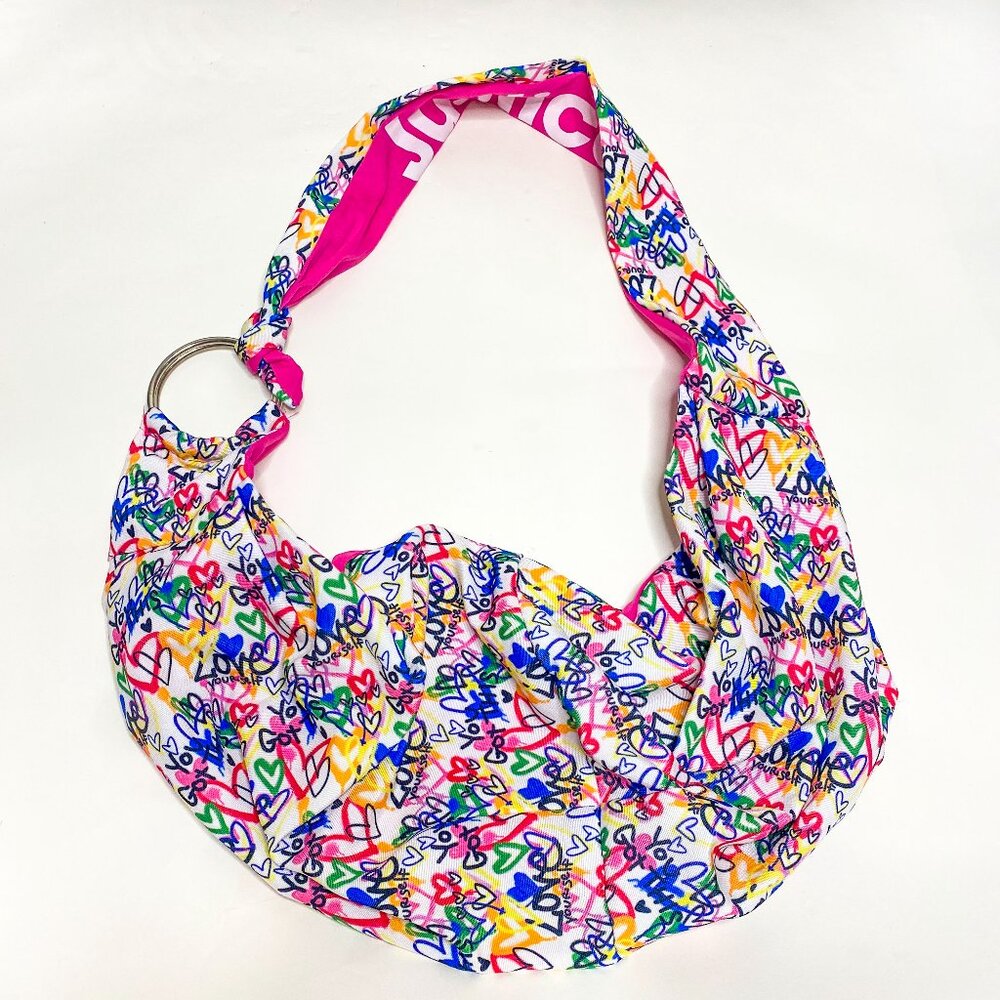 Justice sport sling Graffiti Love Yourself purse